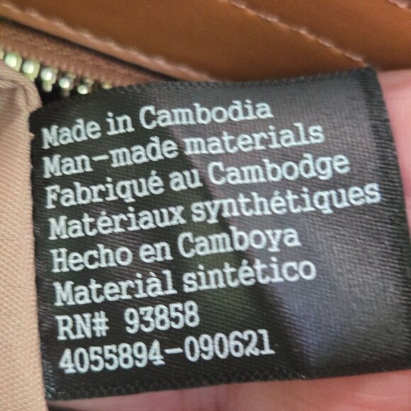 Nanette Lepore Logo Baguette Shoulder Bag Chocolate/Vachetta Vegan Leather - Picture 8 of 8